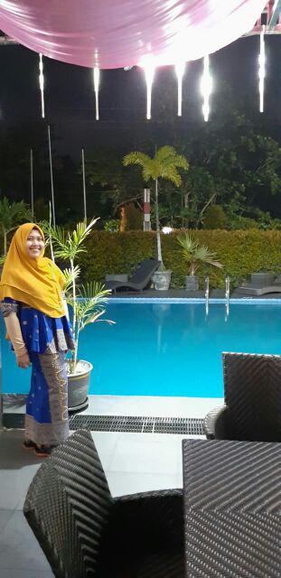 Gamis Batik Jupri Asli Palembang Warna Maron