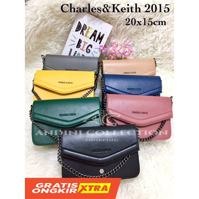 Tas CK 2 Ruang Rantai Yellow-Tas Selempang Wanita 2046
