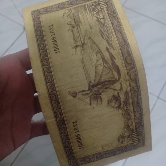 Mahar nikah Langka Uang kuno gajah 1000