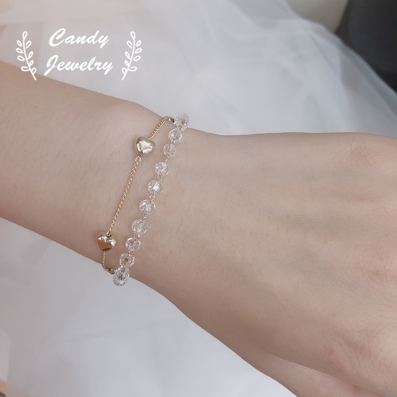 Gelang Kristal Ganda Gaya Korea Untuk Wanita