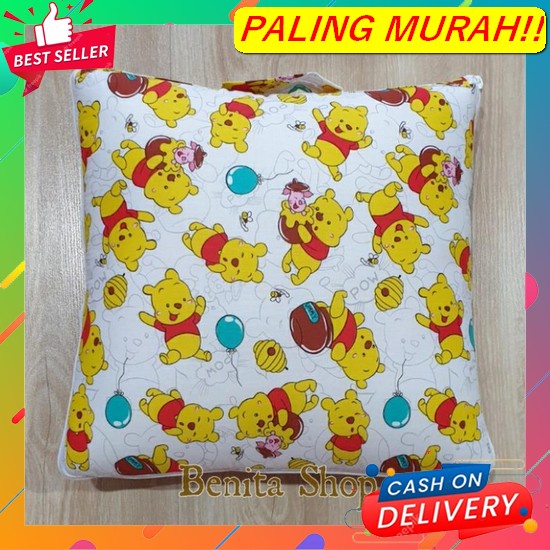 Bantal Selimut Anak Karakter Boba 2In1 Balmut Boneka Lucu Lembut Impor Balmut Mini Pooh Little Hug
