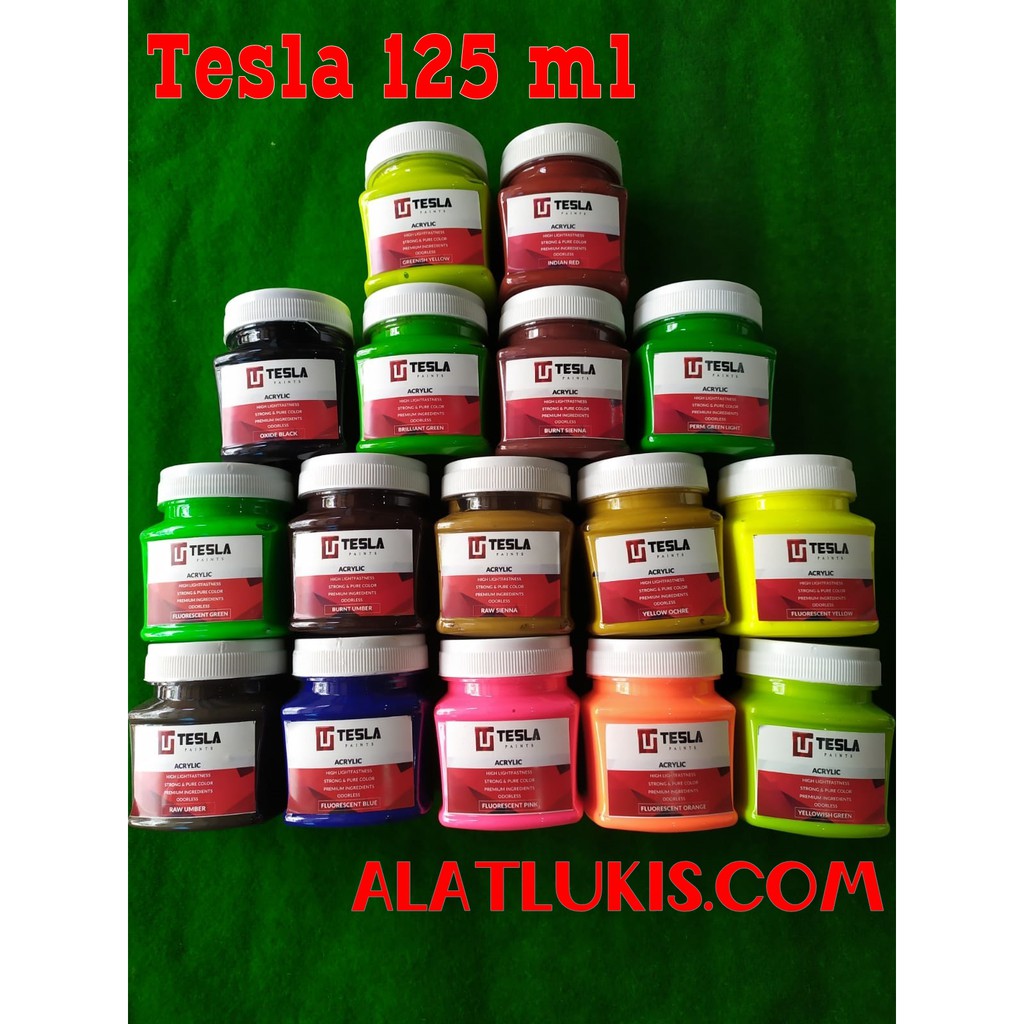 

Cat LUkis/ Cat Acrylic / Cat acrylic / Cat akrilik TESLA 125 ML DENGAN VARIAN WARNA