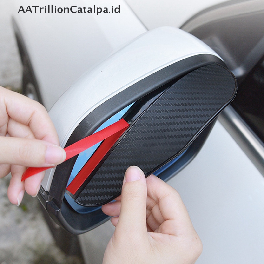 Aatrillioncatalpa 2Pcs Talang Hujan Pelindung Kaca Spion Samping Mobil Dari Sinar Matahari