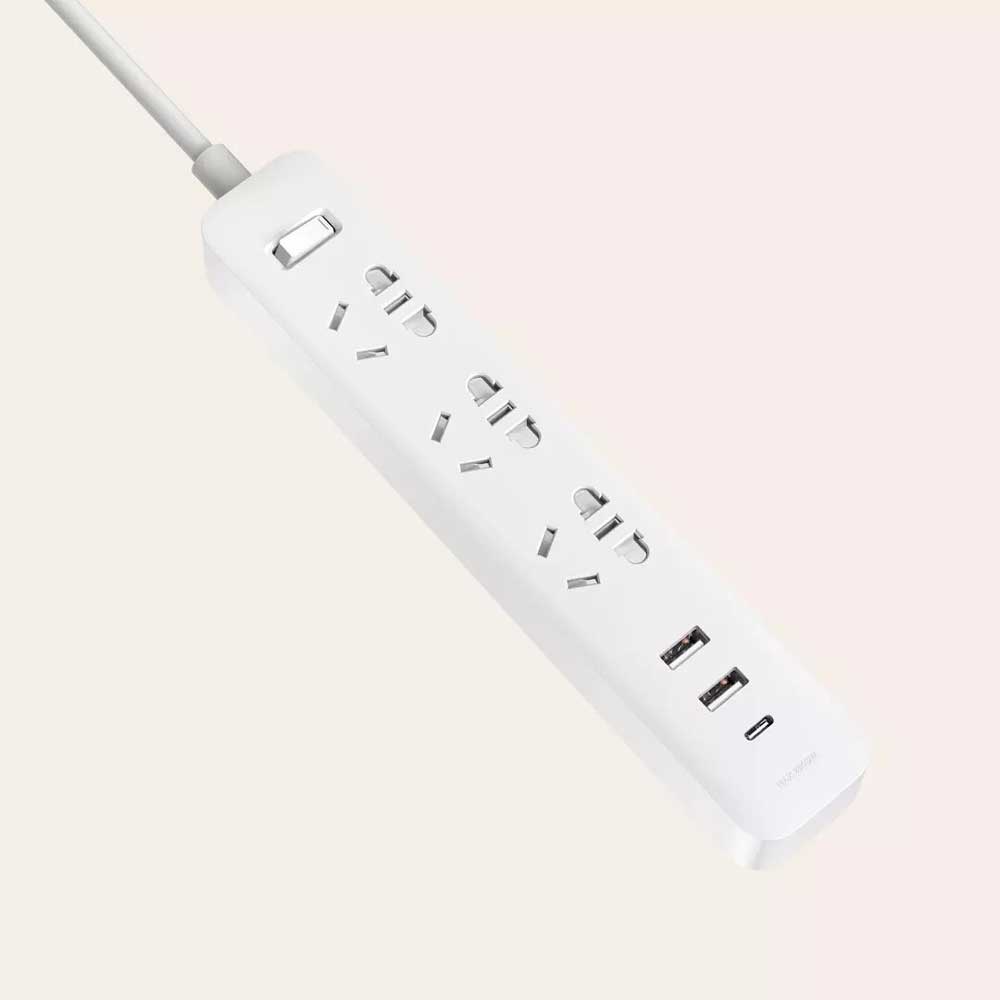 Mijia Smart Power Strip 3 Plug dengan 2 USB A Port dan 1 USB C