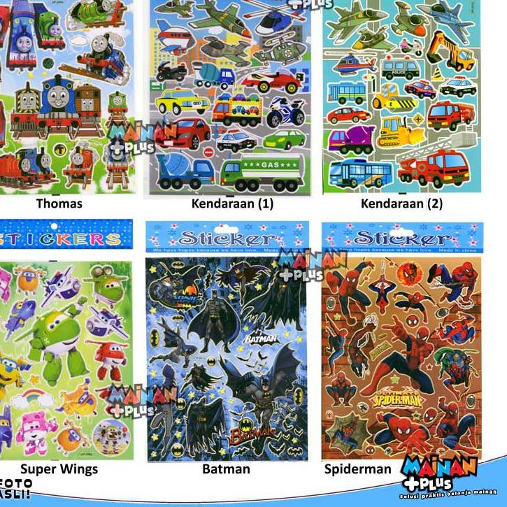 

[TERMURAH SESHOPEE!] Sticker Anak Karakter - Stiker Tempelan Kilap