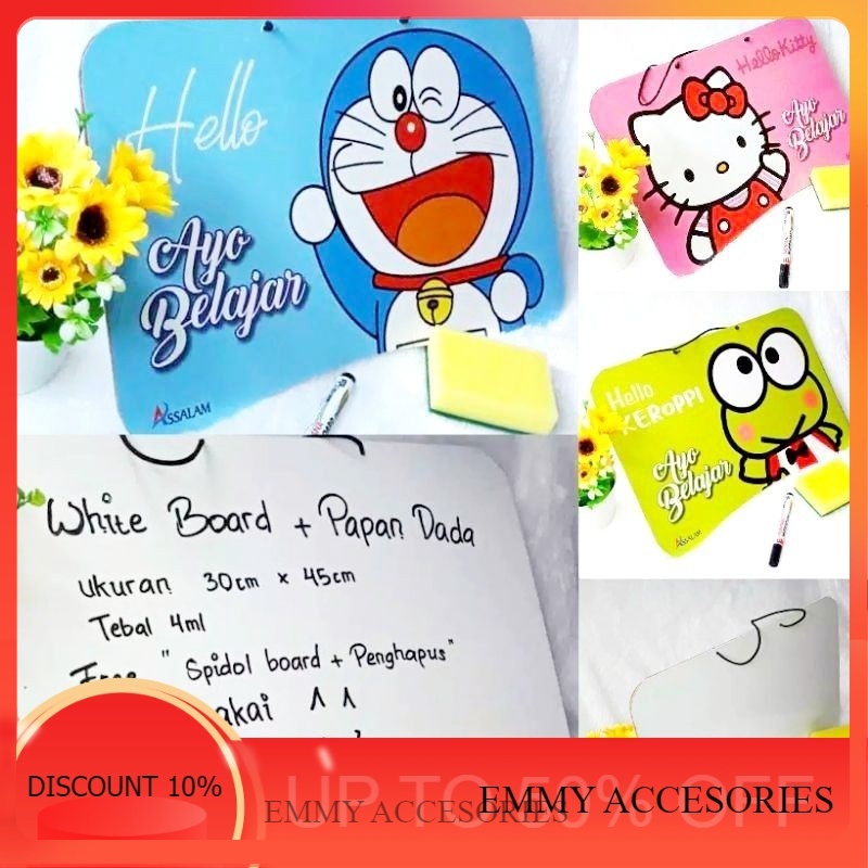 

Panpan tulis anak karakter Free Spidol dan penghapus