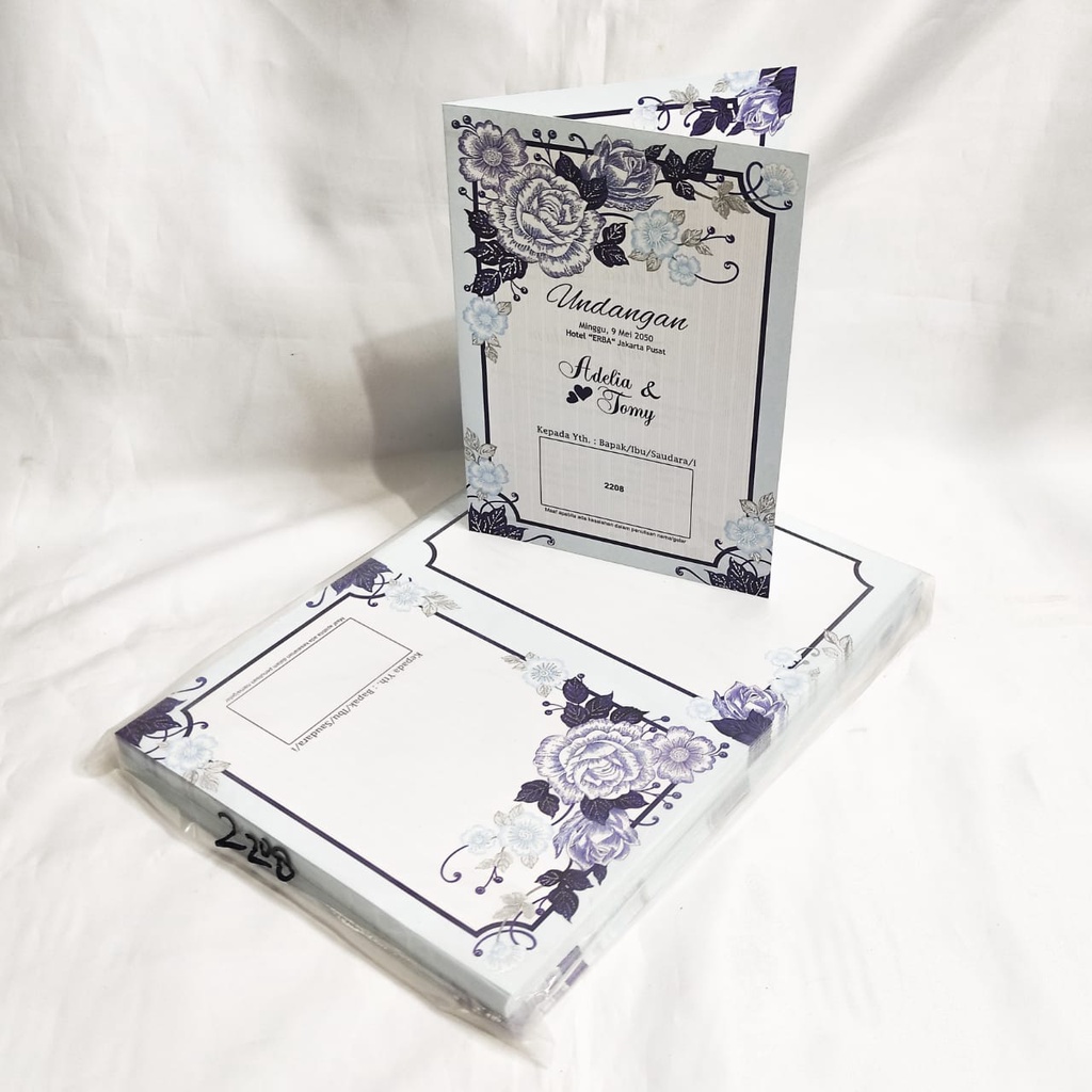ERBA 2208 Blangko Undangan KOSONGAN, Undangan Pernikahan Murah