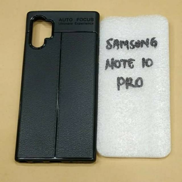 auto focus SAMSUNG NOTE 10 PRO silikon karet hitam soft case MANTAP