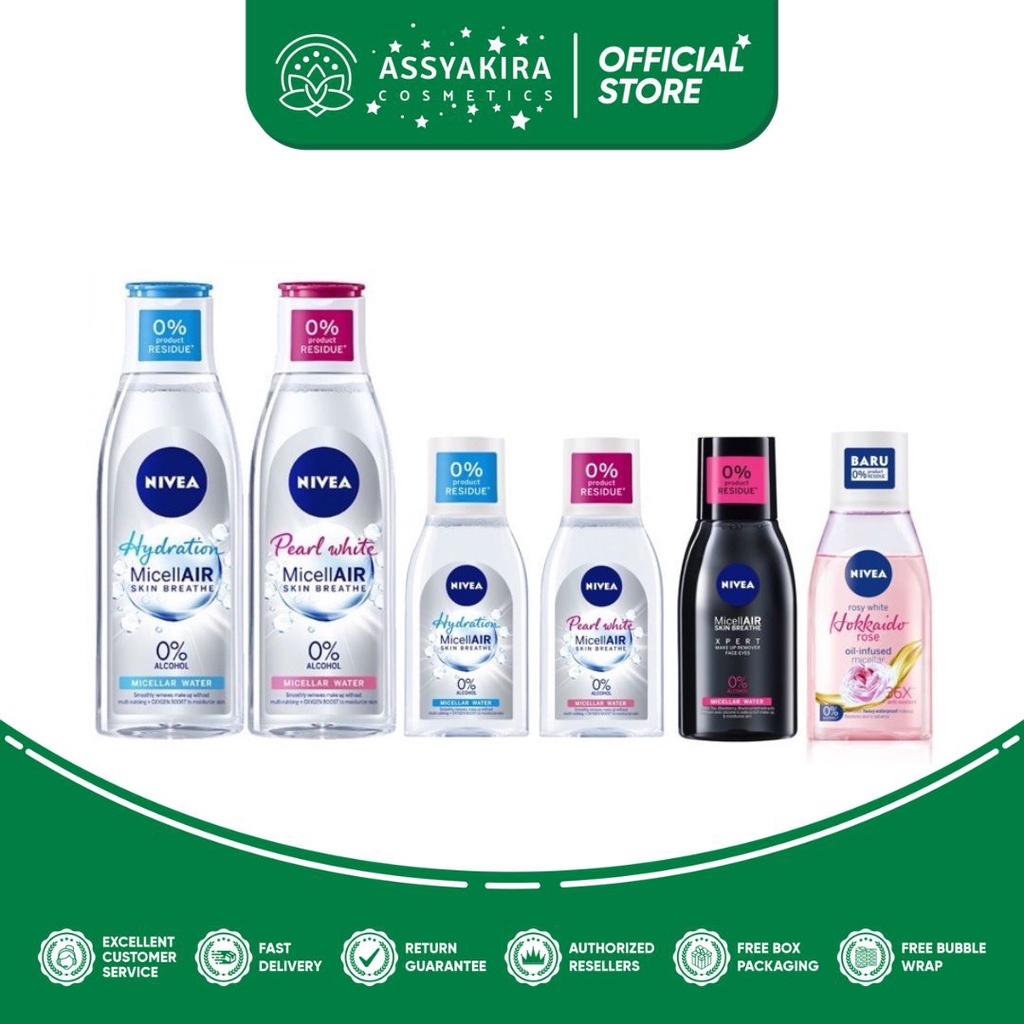 Nivea MicellAIR Pearl White | Nivea Micellar Skin Breathe Expert | Eye MakeUp Remover | Hokkaido