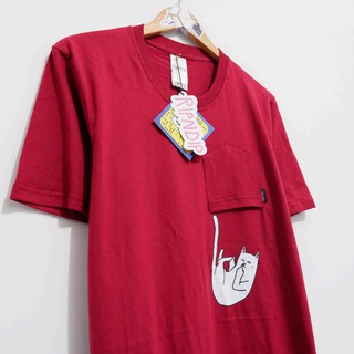 RIPNDIP FALL DOWN MERAH  MAROON  KAOS  TSHIRT PREMIUM SKATE 