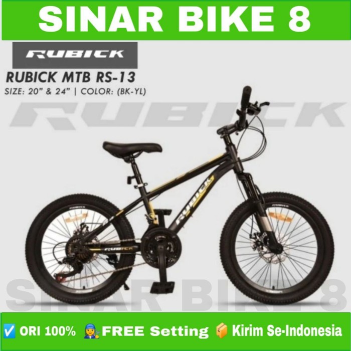 Sepeda Gunung MTB RUBICK RS 13 Ukuran 20'' dan 24'' Inch 21 Speed