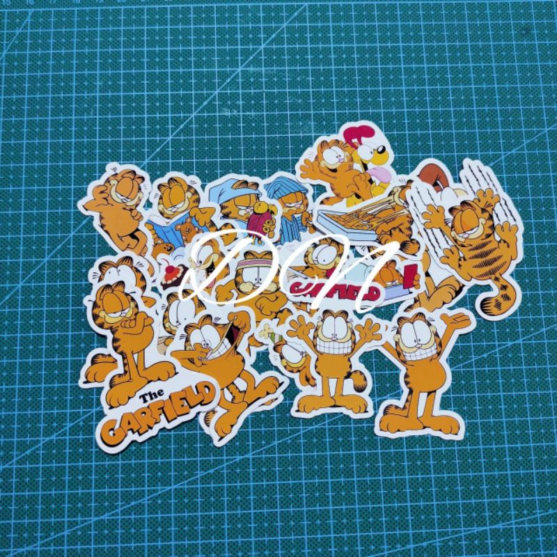 

Stiker kertas glossy kartun anak garfield 20pcs sticker kertas gambar kartun kucing garfield