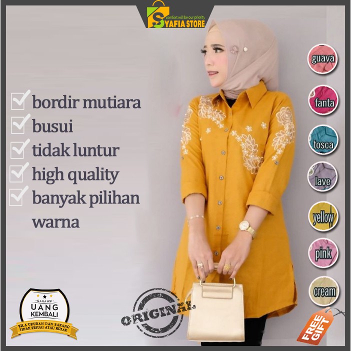 Baju atasan tunik atasan remaja muslim wanita katun rayon import bangkok kekinian terbaru 2020 murah