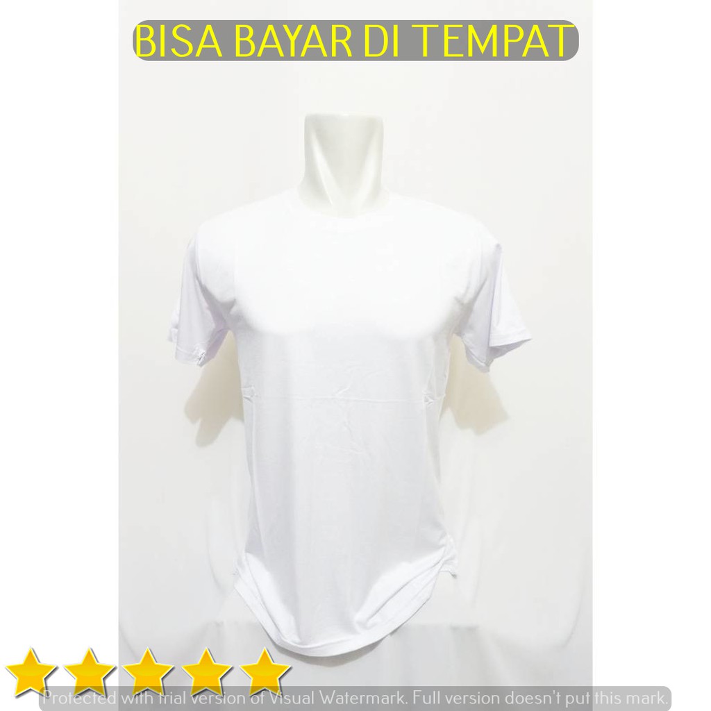 Kaos fitness pria baju polos putih