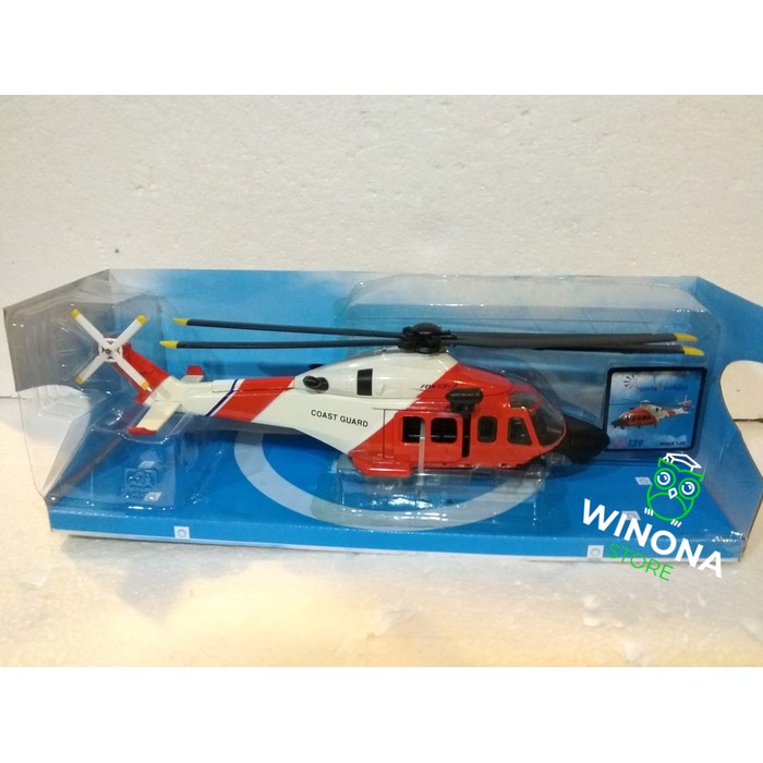 Diecast Miniatur Helikopter Agusta Westland Aw139 Us 1.48