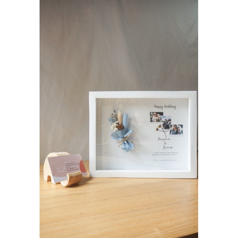 Dried Flower Bouquet  in Frame ( graduation, wedding, birthday, anniversary )