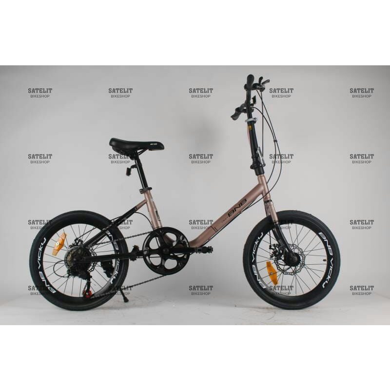 Sepeda Ukuran 20 Sakoni Supreme Minivelo Minion BnB Vicky 7 Speed Rem Cakram Sepeda Minivelo Minion-BNB - Brown