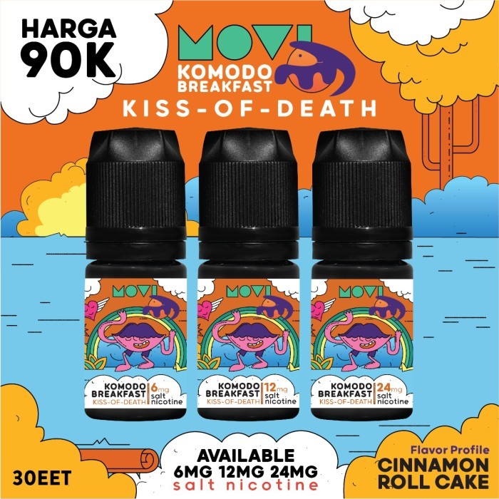 movi kod KISS OF DEATH salt 6mg 12mg 24mg 30ml liquid vap