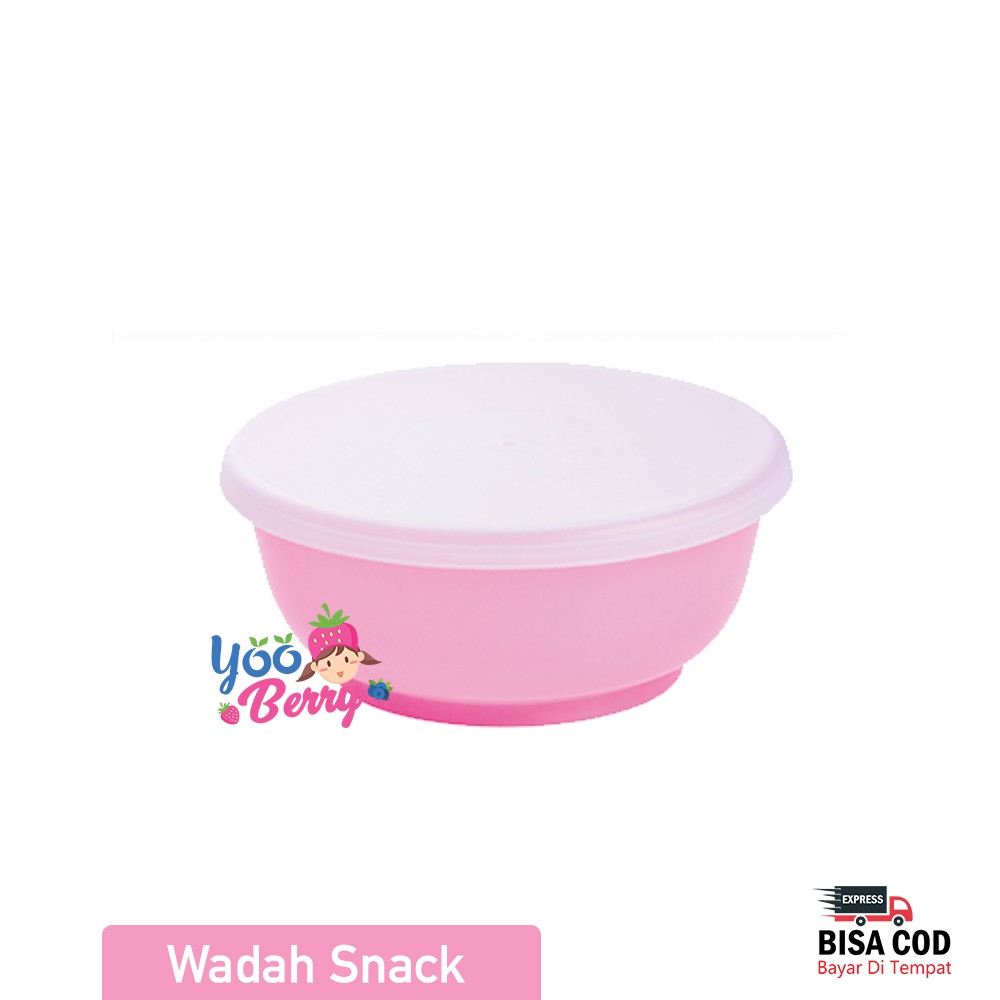 Ninio Snack Cup Wadah Cemilan Bayi Bowl With Lid Berry Mart