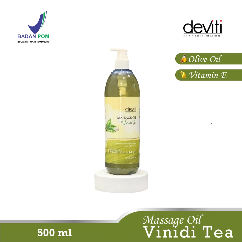 Deviti Massage Oil Vinidi Tea Perawatan Menyegarkan Tubuh Minyak Pijat 500Gr