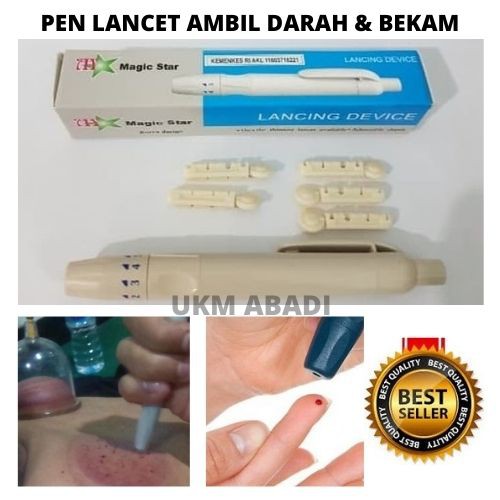 Pulpen Pen Lancing Device Jari dan Bekam 113117