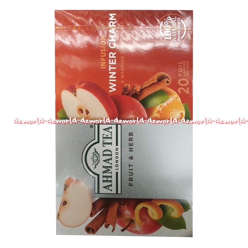 Ahmad Tea Fruit &amp; Herbs Infuision Winter Charm 20foil Teh Rasa Buah Apel Ahmadtea