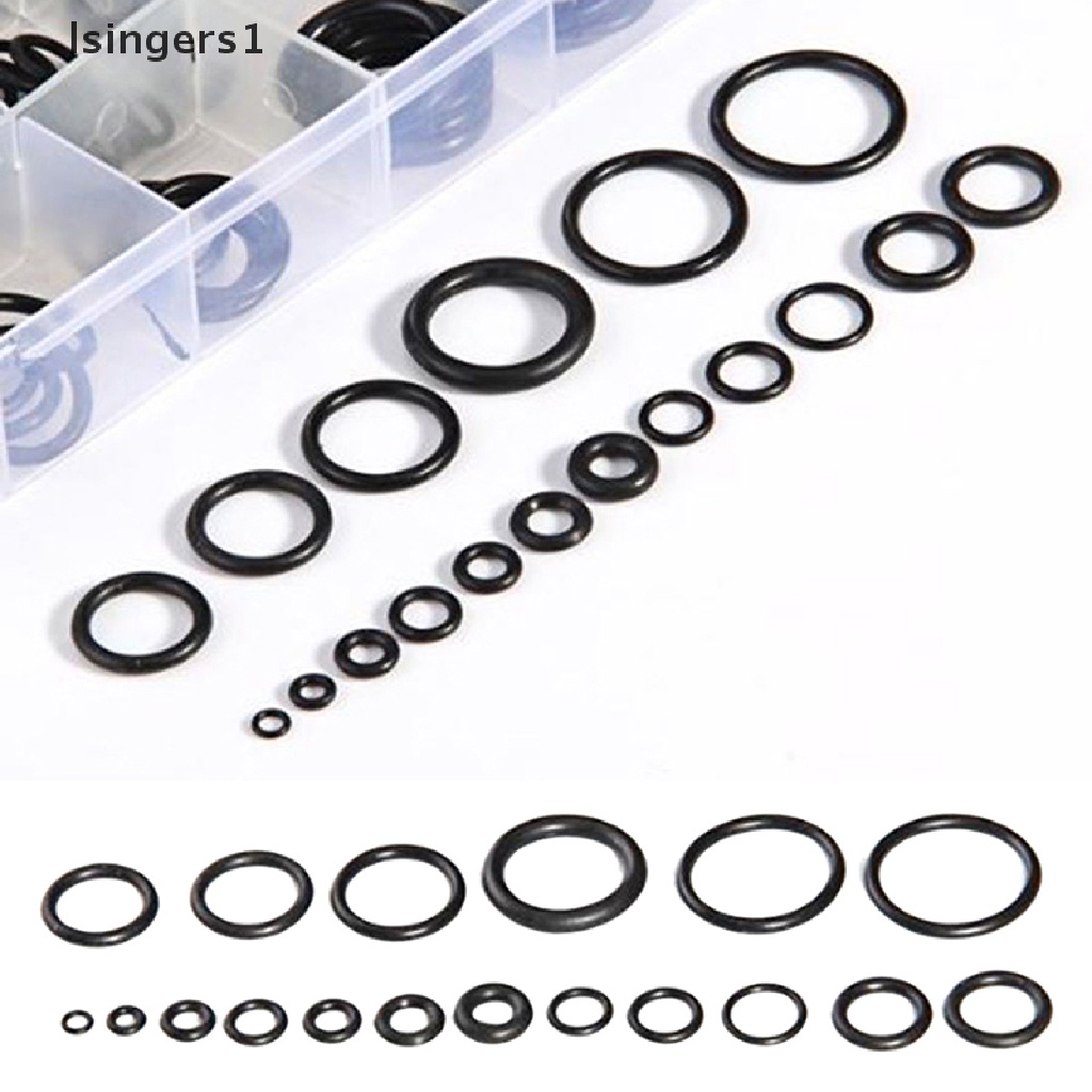 (lsingers1) 225 pcs Ring Washer Bentuk O Bahan Karet Warna Hitam Untuk Mobil