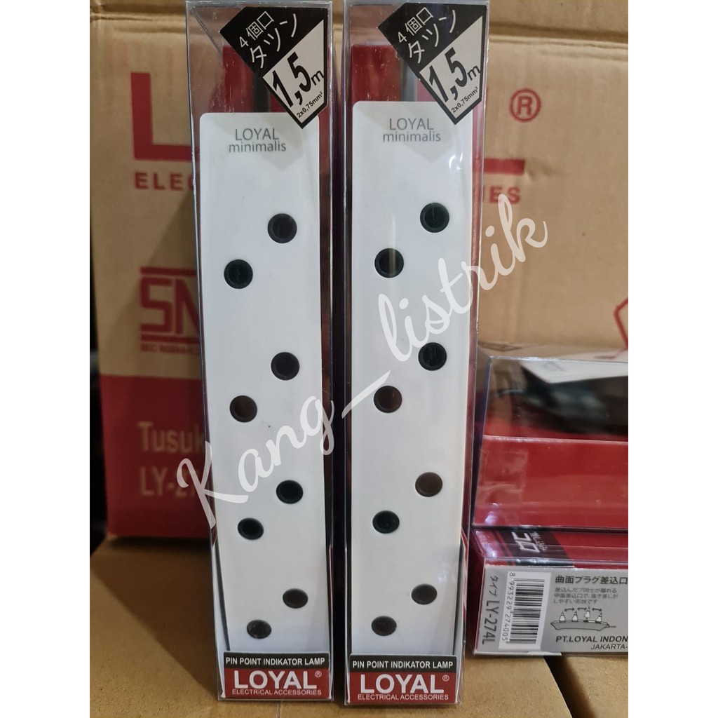 Loyal LY274L Stop Kontak + Kabel 1.5Mtr + LED Indicator Loyal LY-274L