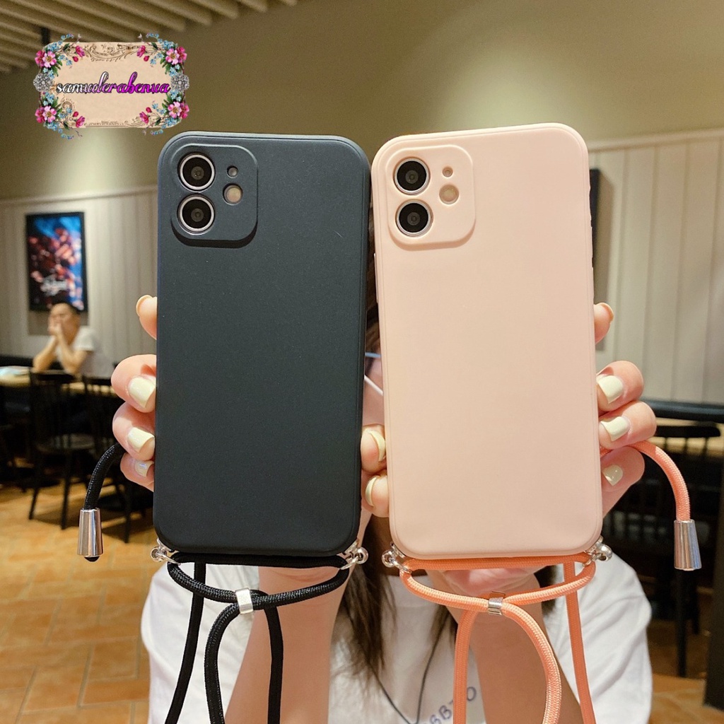 SOFTCASE SLINGCASE TALI LANYARD MACARON PELINDUNG KAMERA XIAOMI REDMI K40 PRO POCO F3 9A 9C 9 9 PRIME NOTE 5 5A PRO PRIME NOTE 11S SB3462