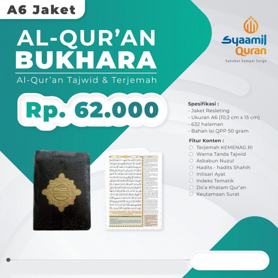 Al-Quran Bukhara   Tajwid & Terjemah - A6 Jaket(syamilQur'an)