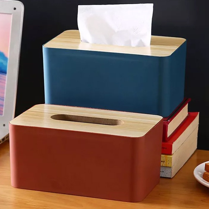 Tempat Kotak Tissue Kayu Tempat Tisu Organizer Box Nordic Wooden Tissue Box Multi Color Storage