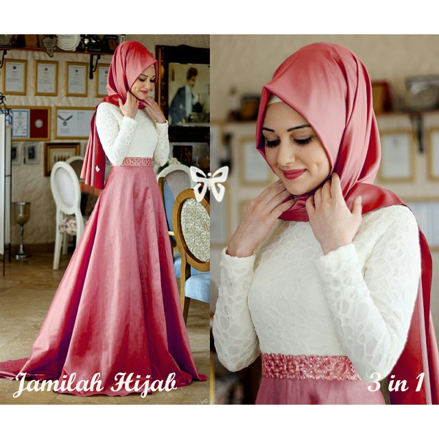 Hijab Jamilah Bordir New