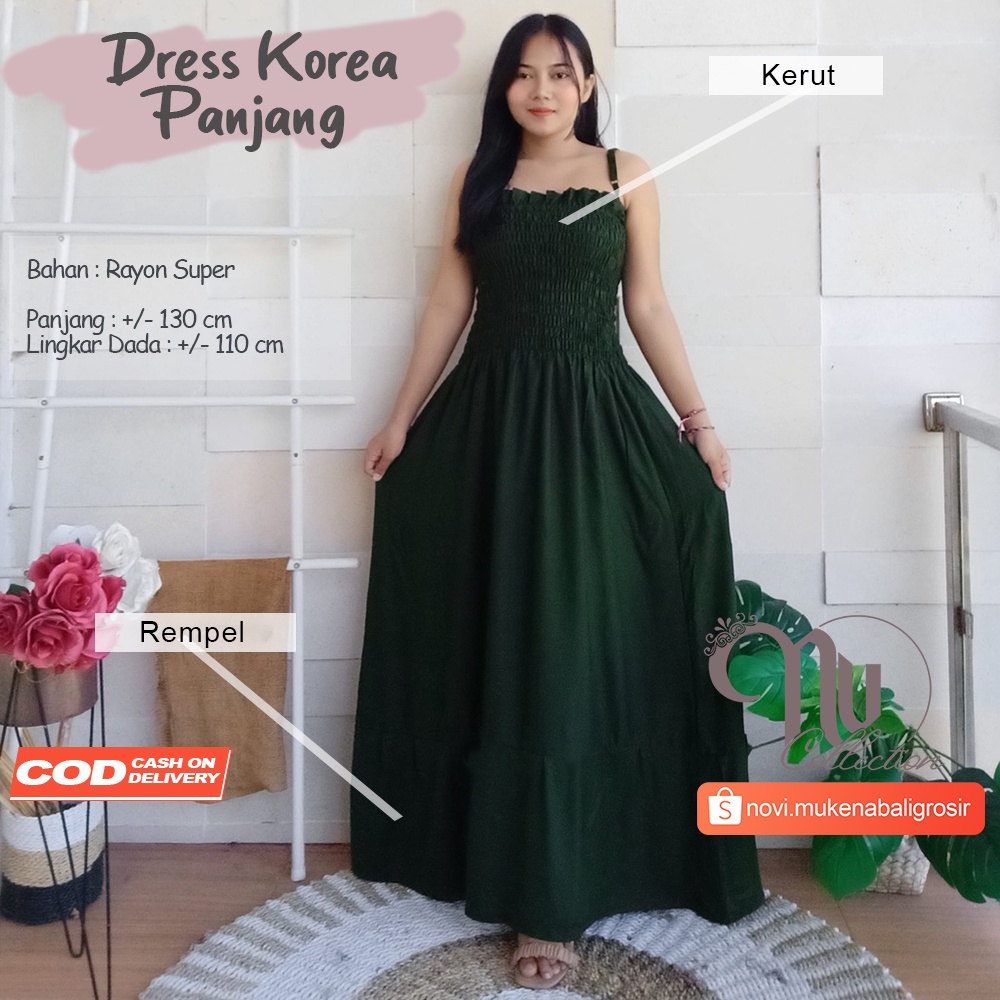 Dress Korea Panjang POLOS