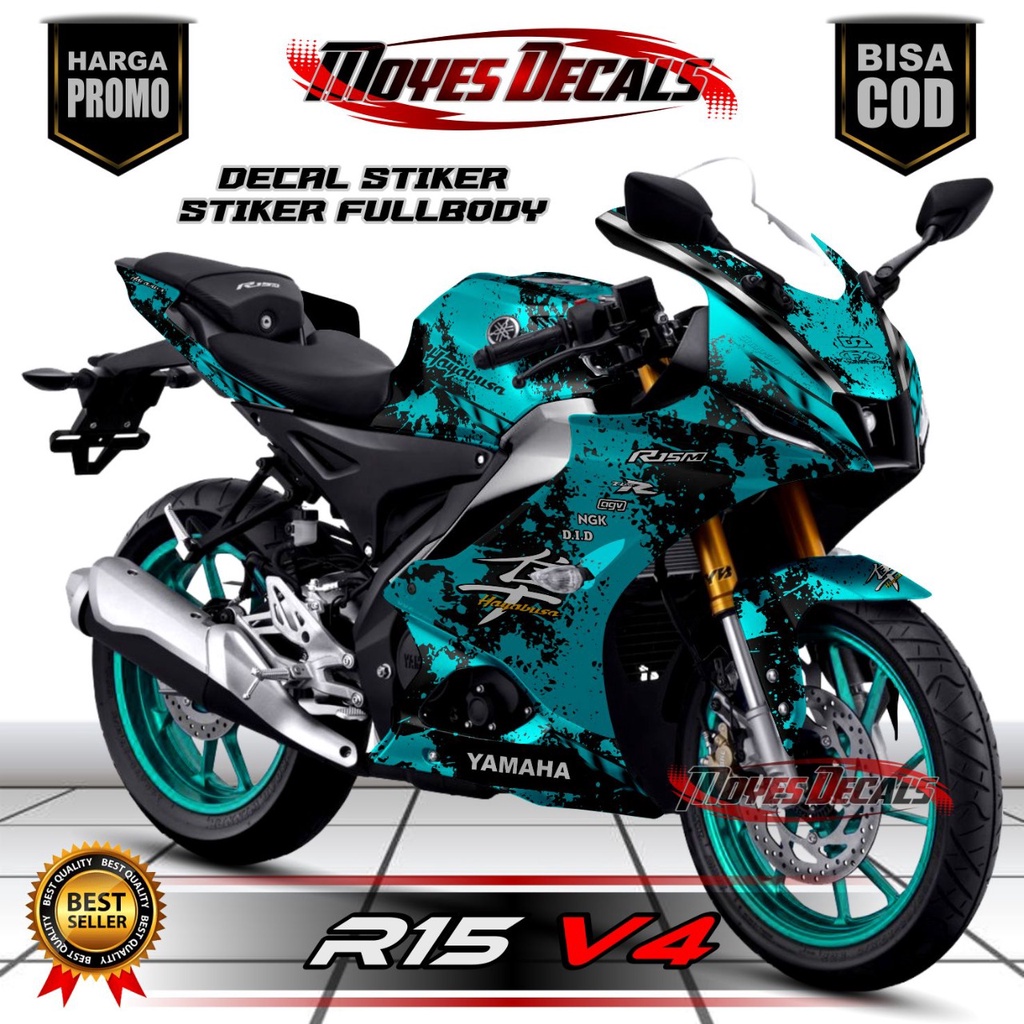 Decal R15 V4 Decal Stiker R15 V4 Fullbody Motif Hayabusa Merah