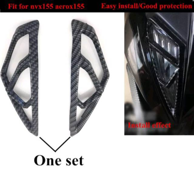 Variasi Garnis Alis Lampu Sen Depan Aerox 155 warna Carbon