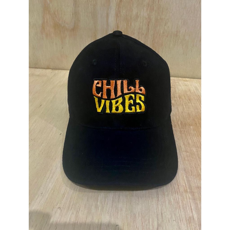 topi baseball distri import bordir chill vibes pria dan wanita