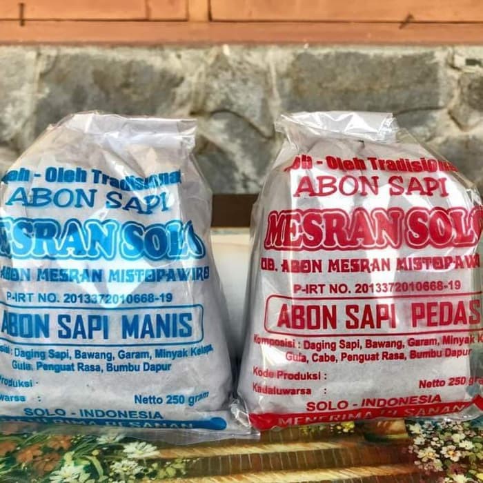 

Abon Sapi MESRAN Solo Pedas dan Manis 250 gram DA45