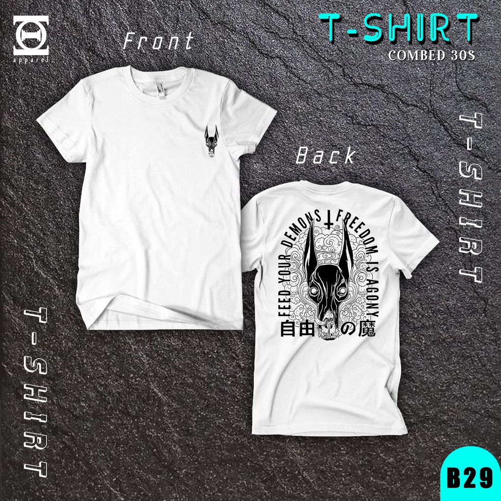 KAOS PUTIH SACRIFICE DOG || KAOS PUTIH PRIA || KAOS PRIA