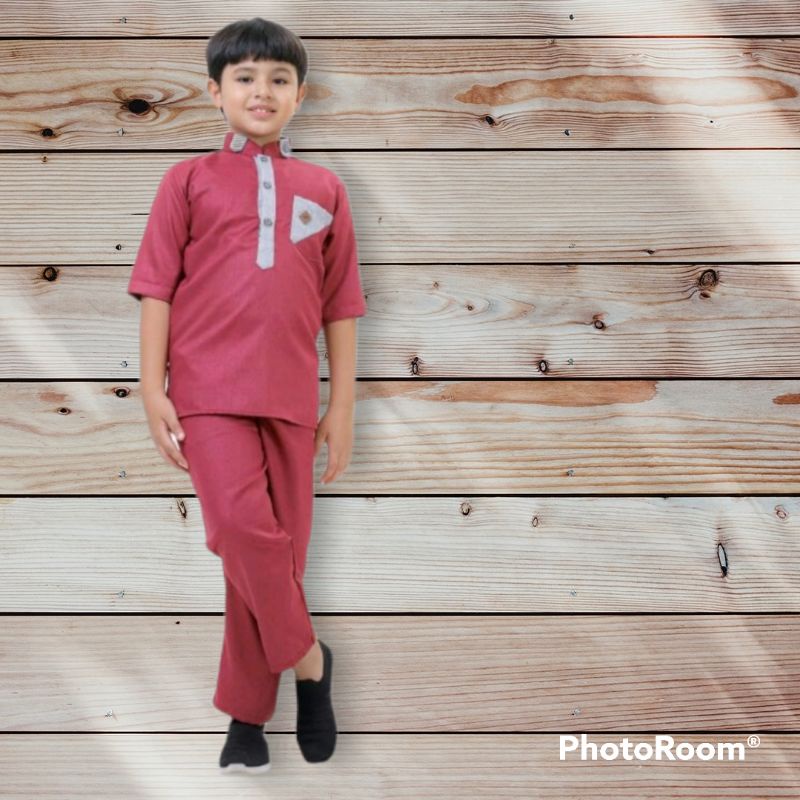 K05 Kurta set gibran setelan koko anak laki kemko set  size 4-12 y