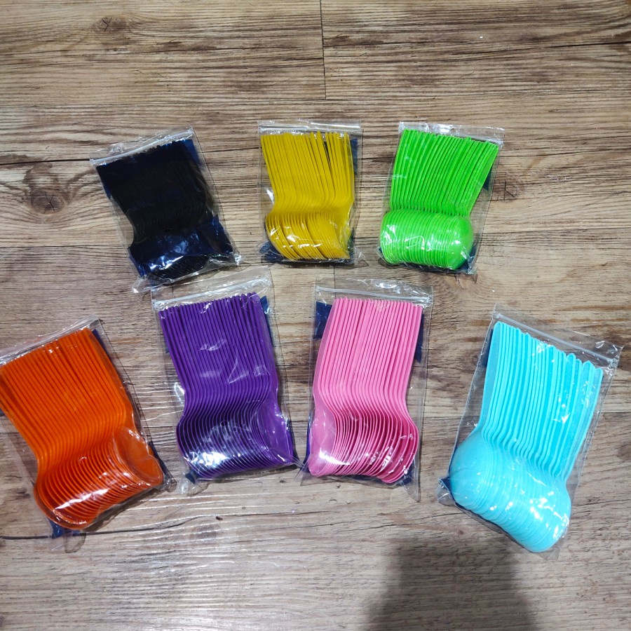 Jual Sendok Makan Warna Premium Isi 25 Pcs Shopee Indonesia