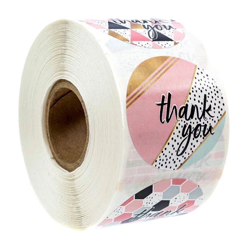 [500Pcs/Roll] Sticker Roll Thank You Online Shop / Stiker Gulung Party Terima Kasih