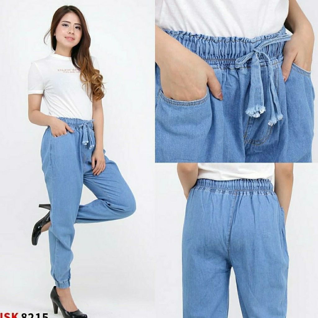 Celana Joger Jogger Jeans Wanita Kekinian Terbaru Jogger Pants Terlaris Cewek Fashion Pusatgrosir_solo