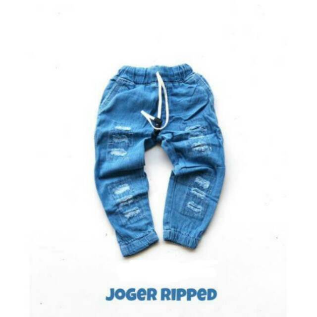 Jogger Jeans Anak. Ripped Jeans Anak. Celana Anak.