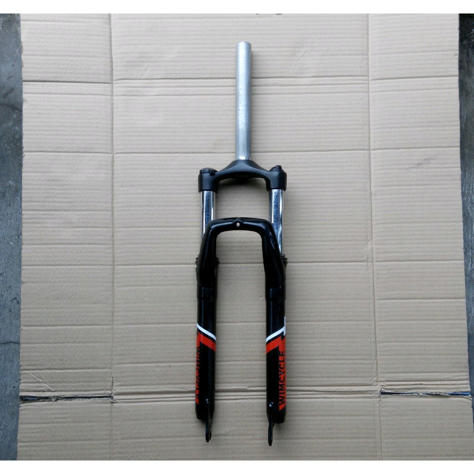 Fork Shock Suspensi Wim Cycle MTB 26 Oversize Lock Disc Brake Only Wimcycle Black. Garpu.