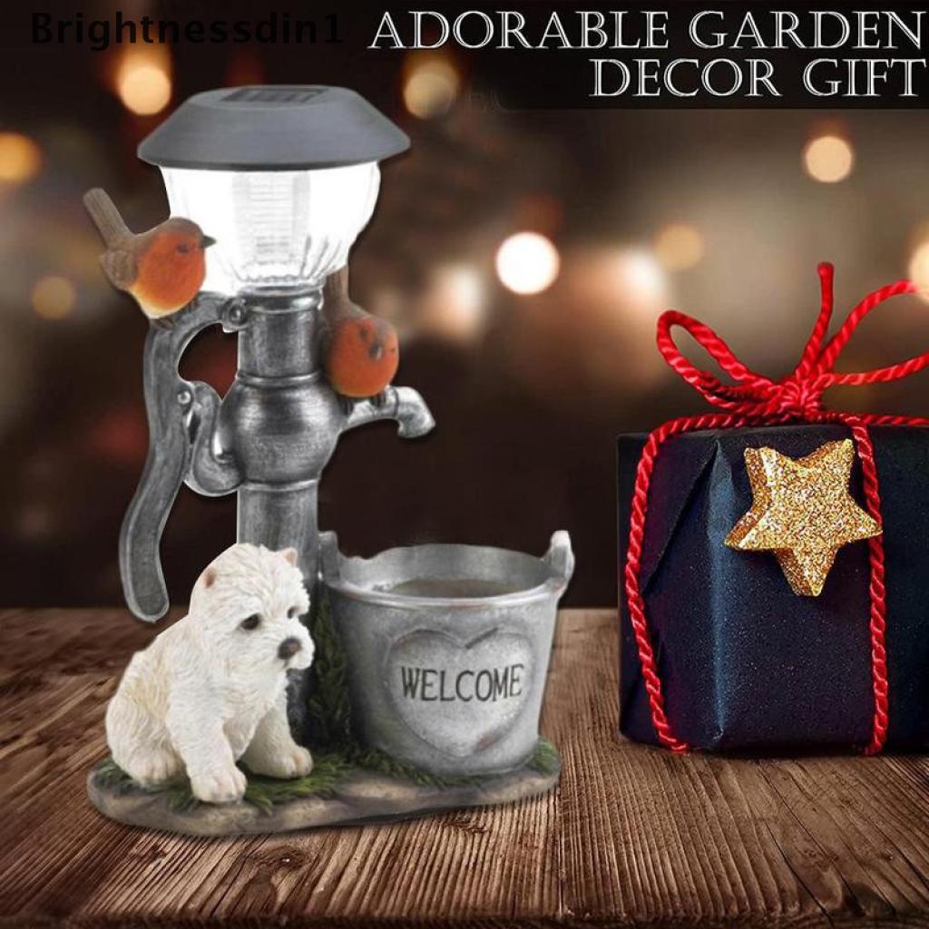 1 In 1 Ornamen Patung Tupai Kucing Anjing Tenaga Surya Untuk Taman