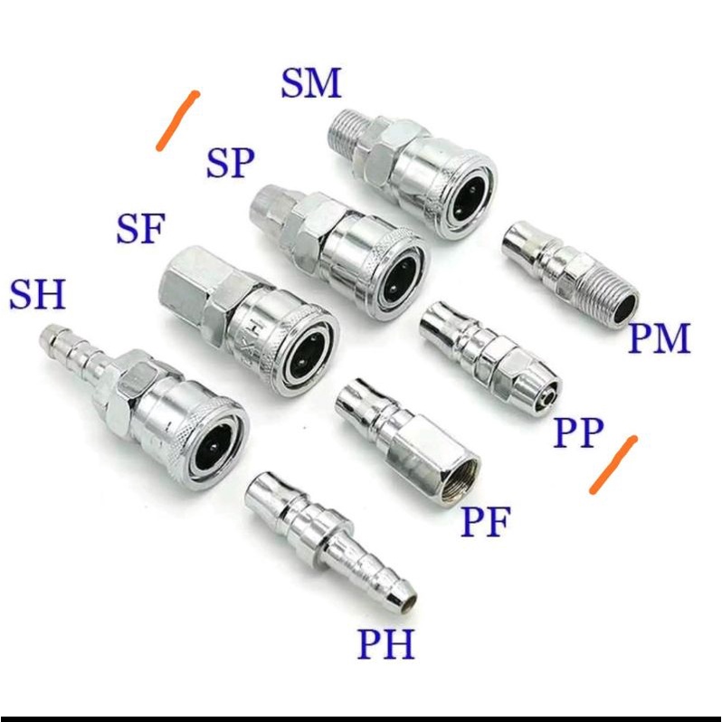 nepel selang set /coupler selang / sambungan selang set isi 2pc (PP20, dan SP20)