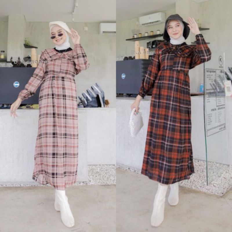 GAMIS MIDI DRESS MOTIF RAYON VISCOSE