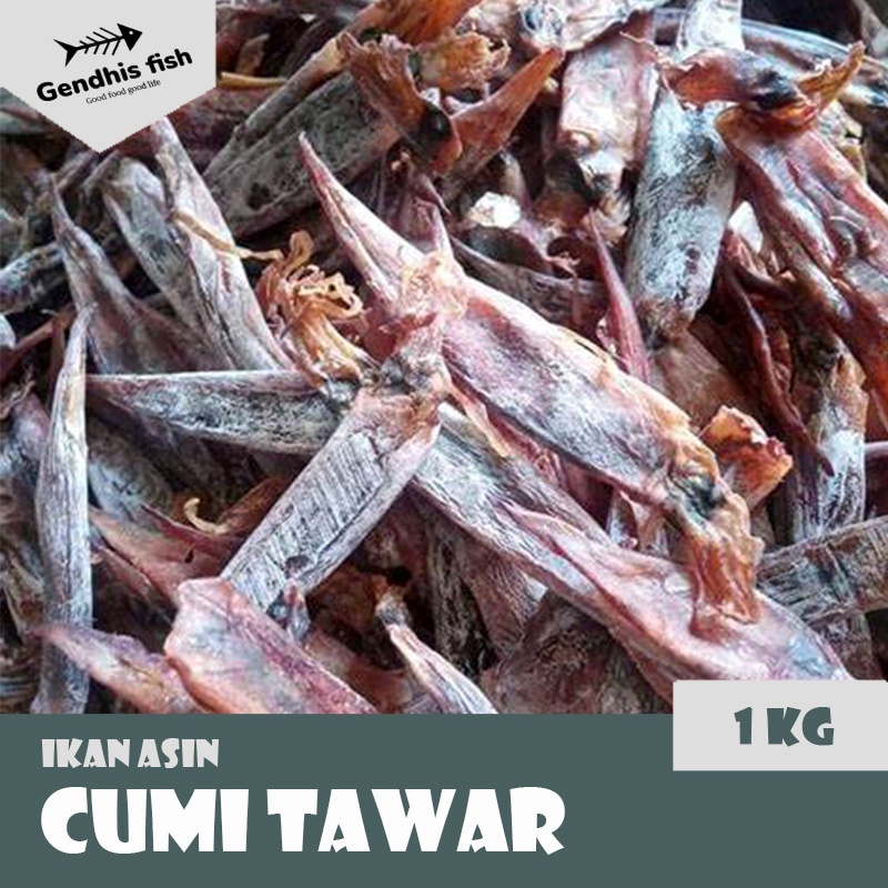 

Cumi tawar / juhi tawar / dried squid kemasan 1 kg