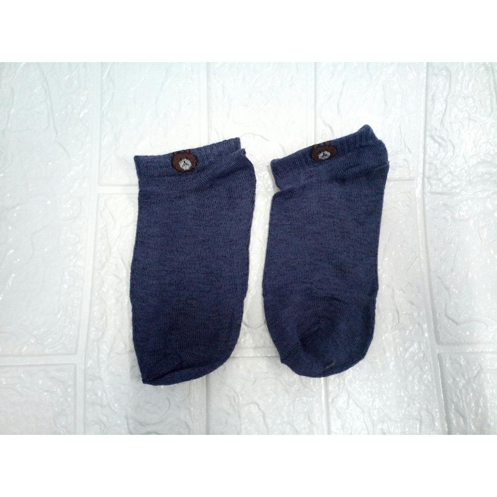 TOMSTORE.ID R109 Kaos Kaki Fashion Unisex Motif Beruang Coklat Wanita Pria Murah Import COD-BERUANG BIRU