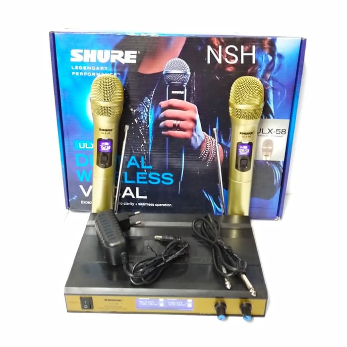Shure Mic Wireless Shure ULX 58 Handheld Digital display -GOLD